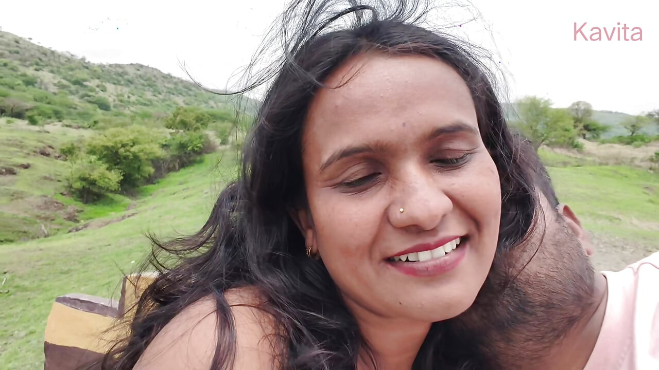 Desi Indian Marathi Kavita bhabhi ( Vahini ) cheating on husband with her lover in jungle
