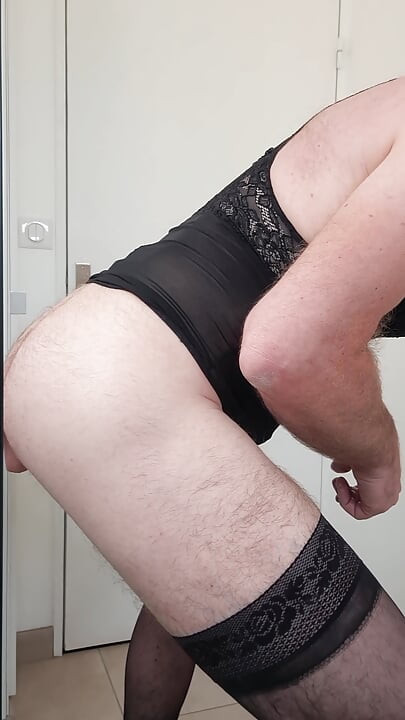 Crossdresser wankin y cum