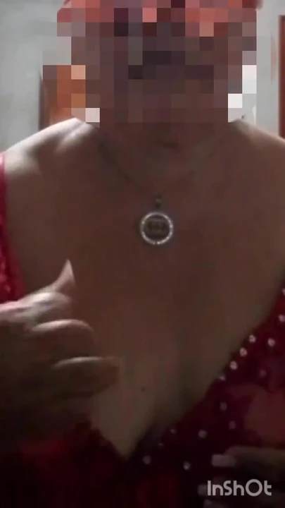 Key moment from "Widowed grandmother sends a video to her lover touching her tits"