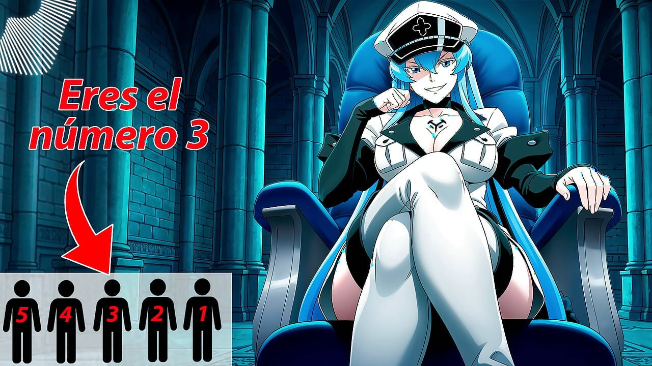 Spanish audio ANAL JOI for VERY submissive. Esdeath transforms you into a semen container.