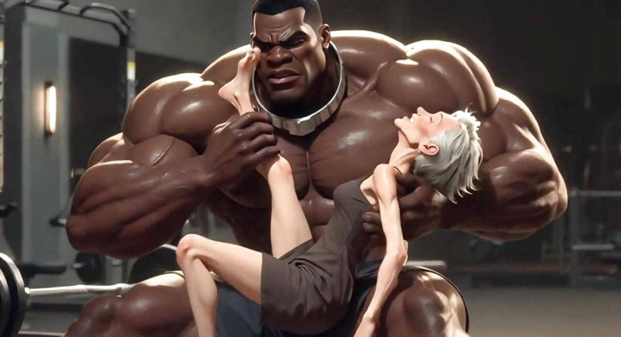 Granny Moaning in Pleasure - Strong Black Man Sucking Her Feet