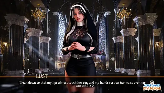 Sisters in Sin Gameplay Part 19 - Helga Caught Fingering in Front of the Altar