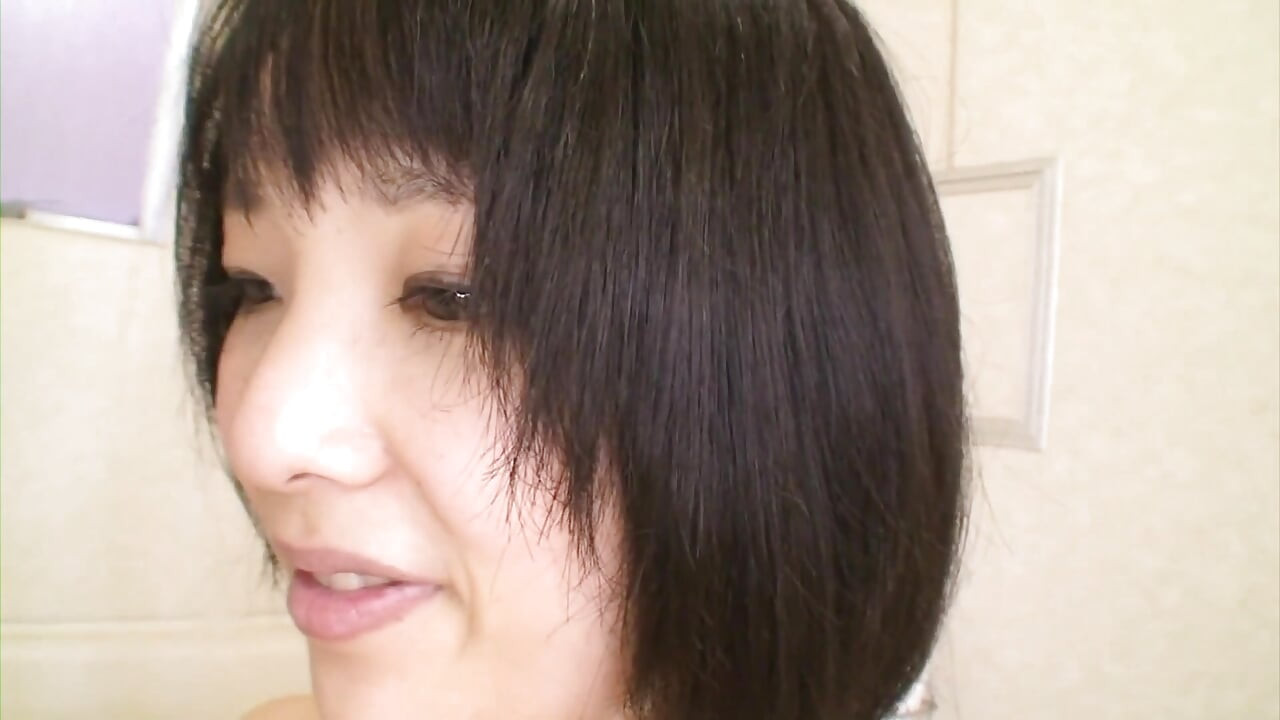 Japanese teen leans back for vibrators and cock