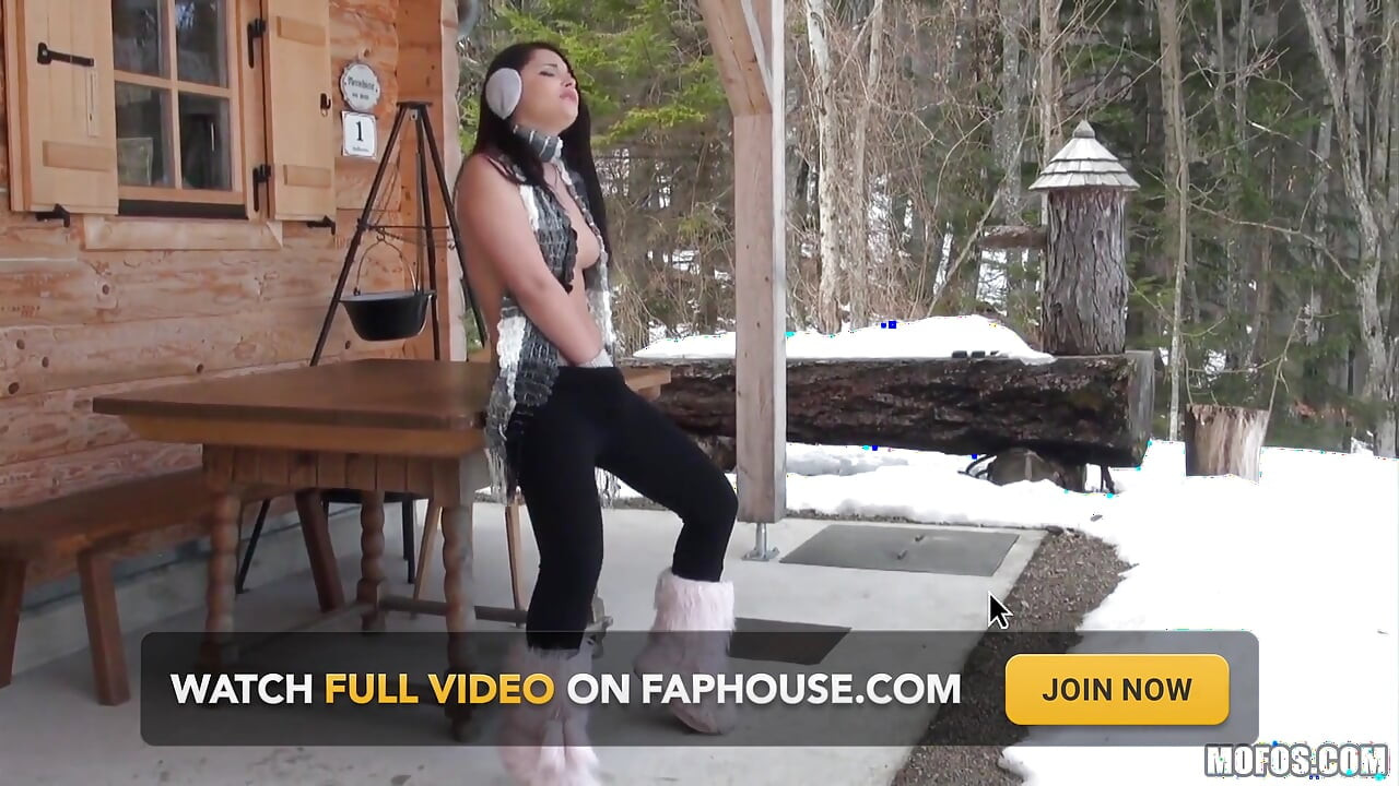 Shes a Freak - Big Tit Lana Uses Skier Toys to Pleasure Herself in a Snowy Peak Before Villa Play