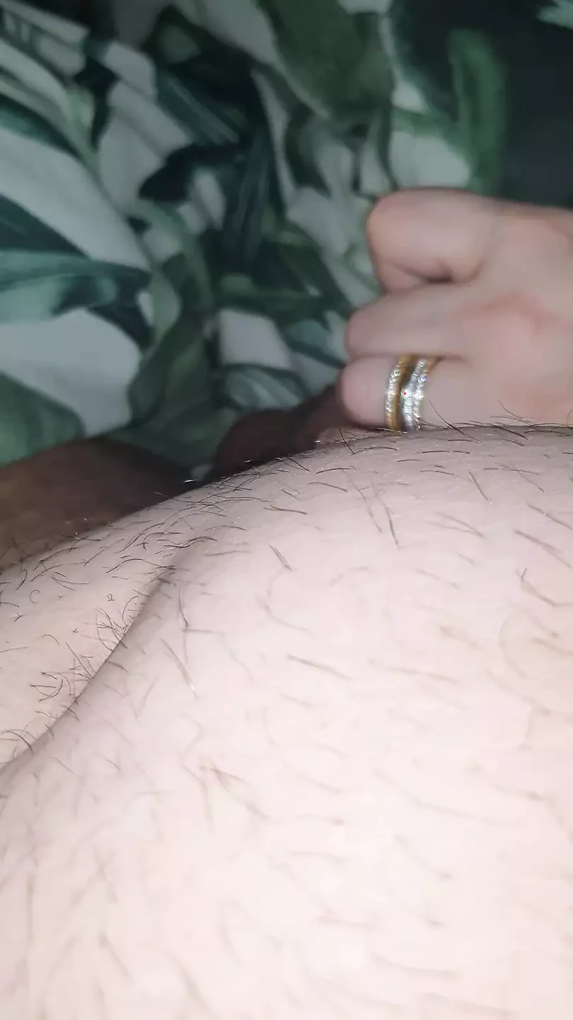 Step mom handjob step son dick after Christmas Party