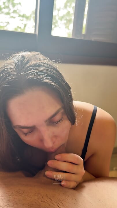 She sucks like a slut until she drinks milk