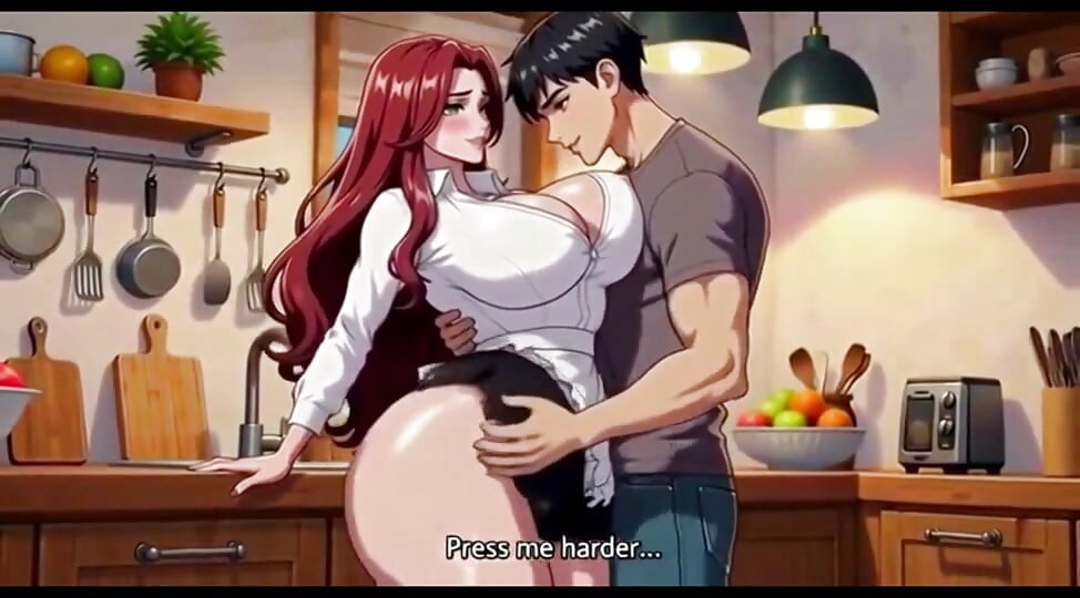 Big boobs stepmom seduced by stepson in kitchen
