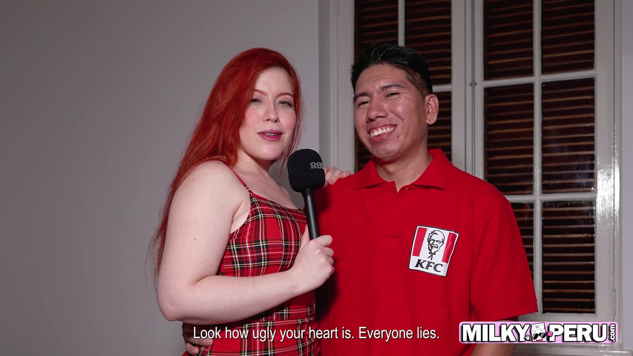 有人看到我，我很尴尬！！Greta Sweet给一个丑陋的粉丝口交他该死的生活