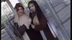 HOT GIRL 11 brunette and redhead in party sex