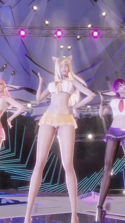 MMD SECRET NUMBER - WHO DIS Ahri Akali Seraphine Kaisa Evelynn Sexy Kpop Dance League of Legends Hentai Uncensored 4K 60FPS | Clip 2