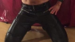 My new black leather pants together with a black shirt II