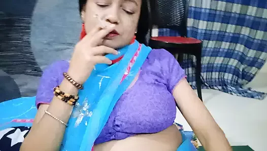 Desi bhabhi drink alcohol and smoke cigarette, and enjoy sex,hot pussy, boobs,nippal, clit.