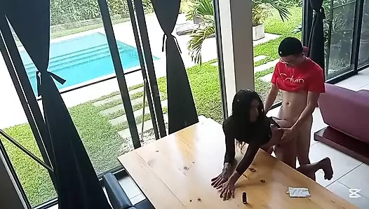 Trans Girl Colombiana Gets Fucked on the Tablet Ando Sofa Bed