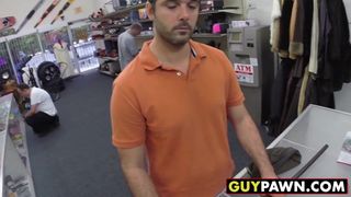 Handsome guy offered a backroom threesome deal by two homos