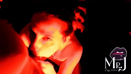 Nyx and MrJ... under a red light