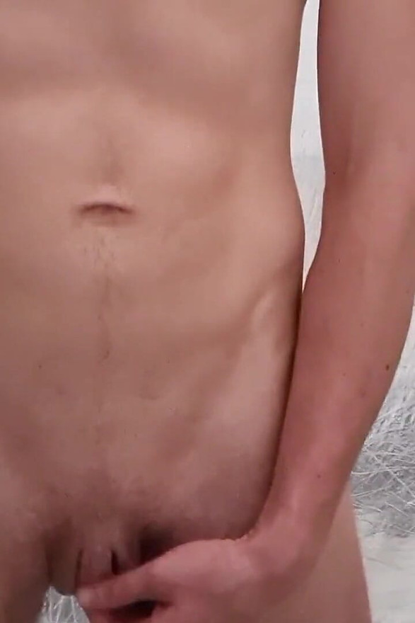Ftm Jerks off and Fingers Herself in the Shower