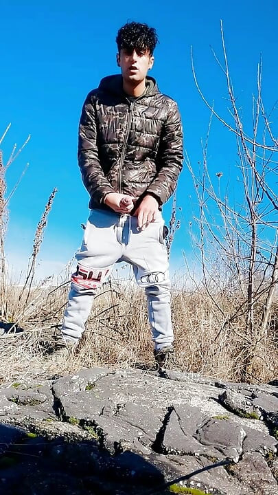 Slow Motion Jerk off Outdoor While Smoking Cigarette