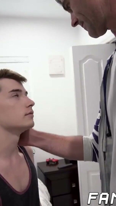 Twink stepson eats cum after hardcore taboo daddy threesome | Clip 1