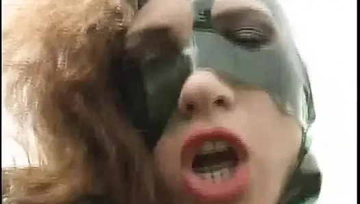 Dirty Slave in Fetish and Sexy Lingerie Fucked in Cage