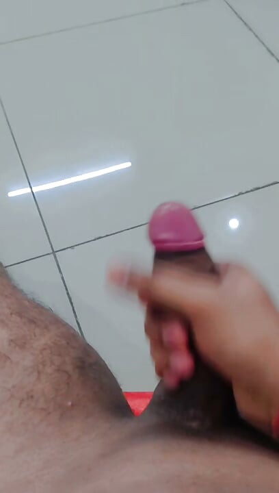 Horny guy mastrubation in midnight