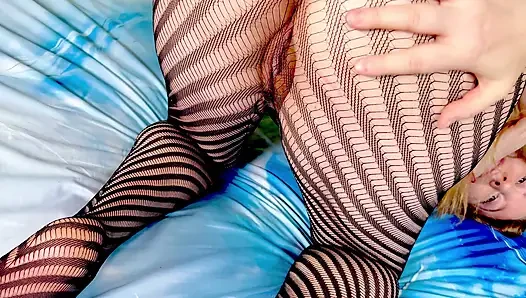 Black lace pantyhose fetish