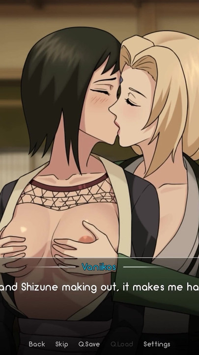Naruto: Kunoichi Trainer - Big Ass MILFs Shizune and Tsuande Have a Threesome. Hot Blowjob and Doggy Style Pussy Creampies