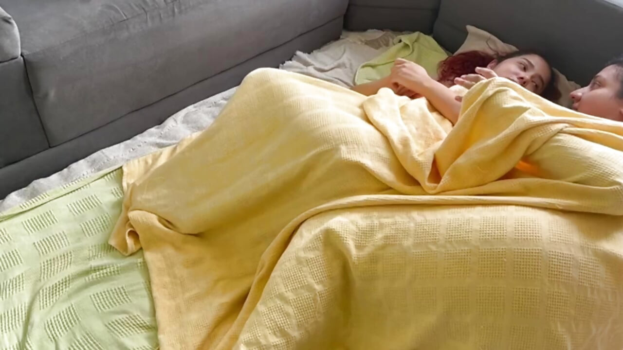 Fucked under the sheets no one can find out that you play with my pussy