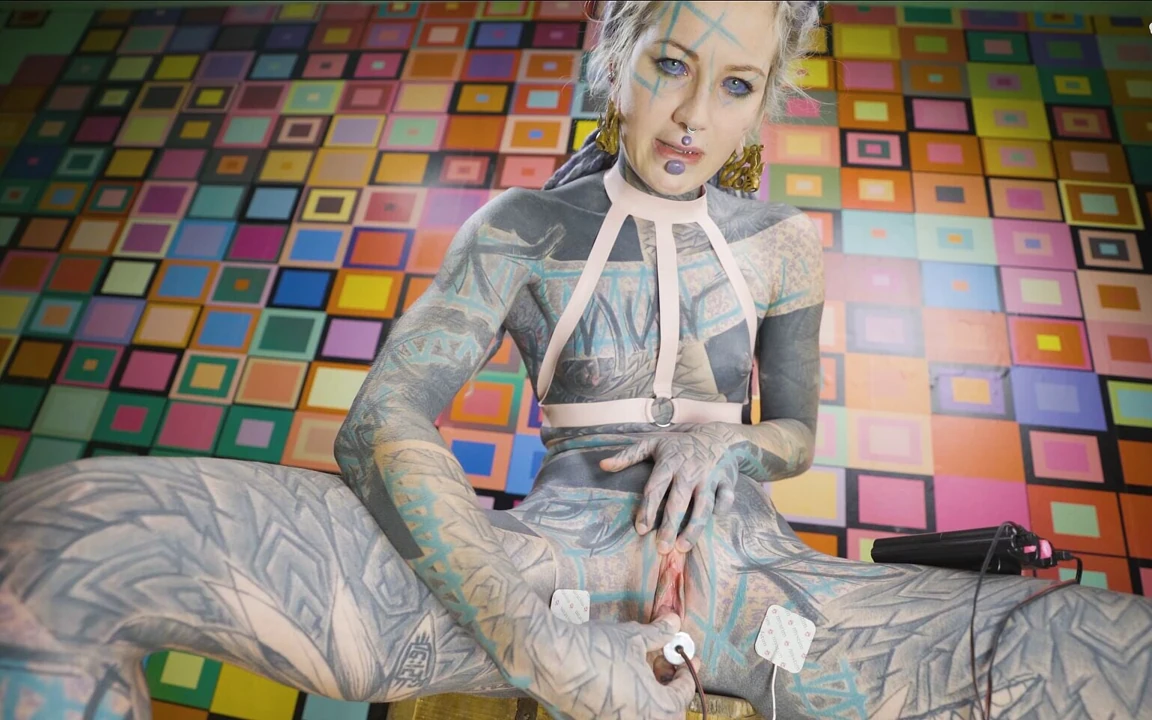 Solo Latex Harness Electro Play - BDSM Kink Session
