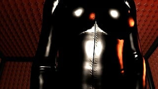 Mistress in Black Latex - POV Cowgirl