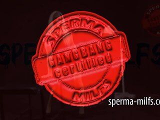 Sperma, Sperma-Gangbang für versaute Wichs-MILF, zickige Jana - 21022