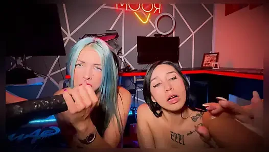 Pov orgy with BBC dildos and two very horny lesbians - SweetKimmi