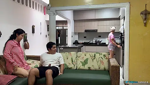 I had sex in front of my wife with her friend! She didn't even notice!