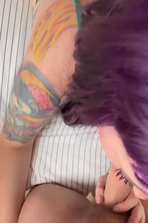 Goth Girl Eats Impregnating Creampie in Hotel Room