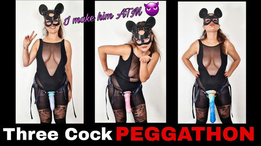 Femdom 3 - w - 1 ogromny dildo, szorstkie ekstremalne ustalanie, panna Raven, trening zero, atm, a2m, flr, dominatrix, strapon