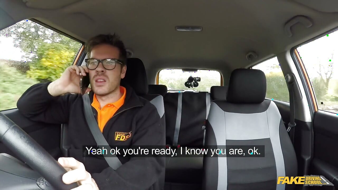 Fake Driving School - Naughty Student Satine Spark Blows Instructor for Passed Driving Test