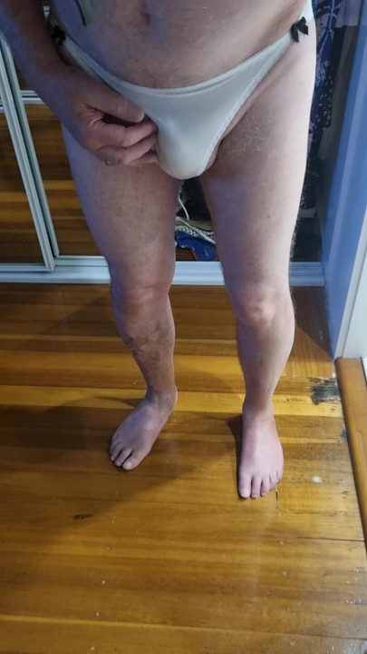 Cute cute panties for little cock.