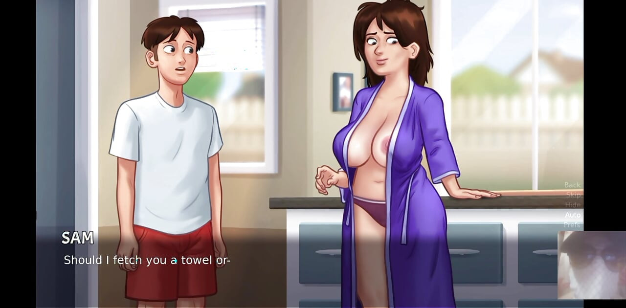 MILF STEP-MOM WAS SURPRISED! I FUCK HER IN THE KITCHEN WHILE STEPSIS IS THERE.