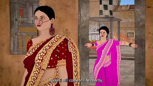 Dhongi Baba quenched the thirst of Desi Bhabhi's pussy by Fucked her in the ashram