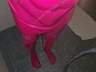 Duschen in Stockings  dwt nylon