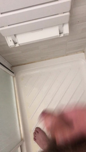 a nice and pleasant golden piss in the shower
