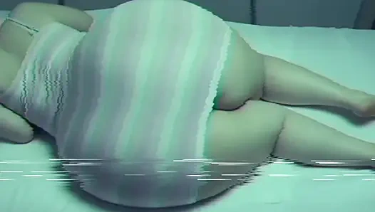 big-bootied woman shopping in rich leggings