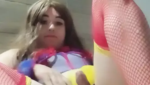 Snow White plays with her dick