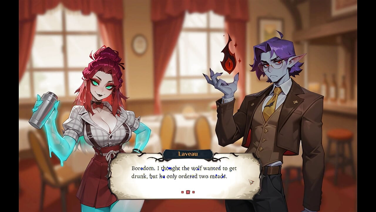 Hotel Tales, jeu hentai magique, épisode 2, sirène, pipe sous la table avec un facial, fin heureuse !