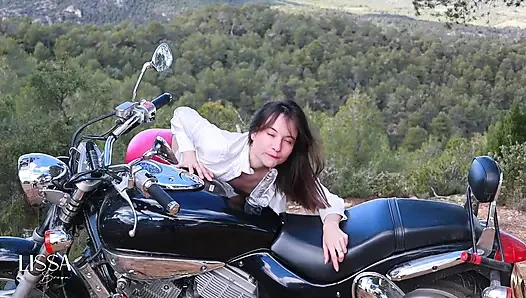 Pissing and Riding on My Bike Outdoors