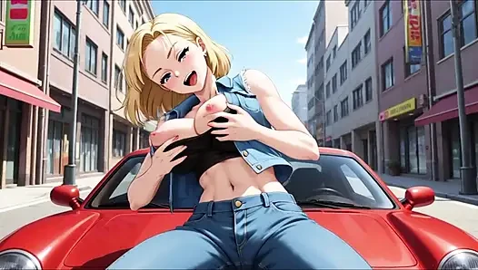 Android 18 menggoda tubuh aduhainya dengan pose erotis yang menggoda di animasi dewasa dragon ball 3d