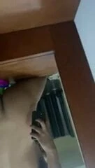 Loser riding his dildo after his gf left him