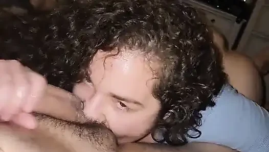 Sucking Hubby’s Dick / blowjob given by wife MILF