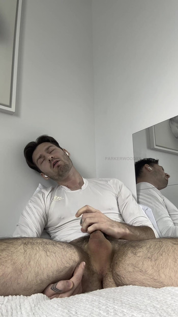 Emotional moment from "Selfsucking College Boy Goons As He Cums In His Mouth"