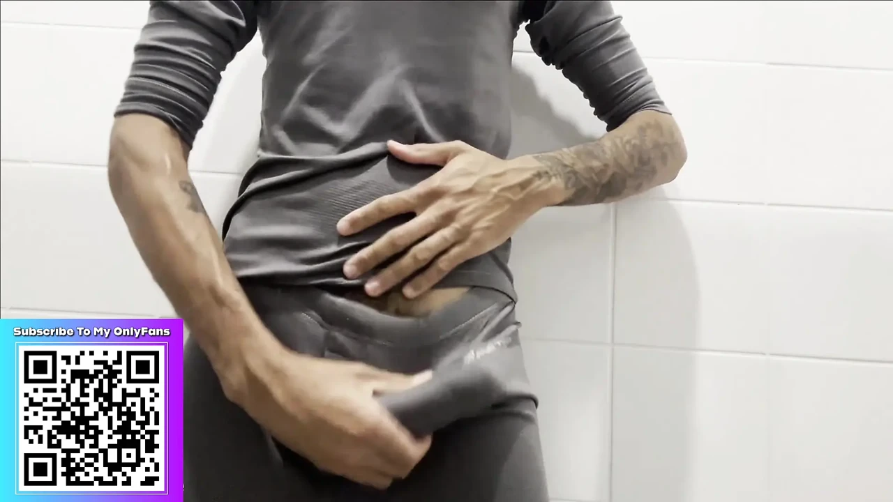 The horniness hit the company and I had to go to the bathroom to jerk off and cum