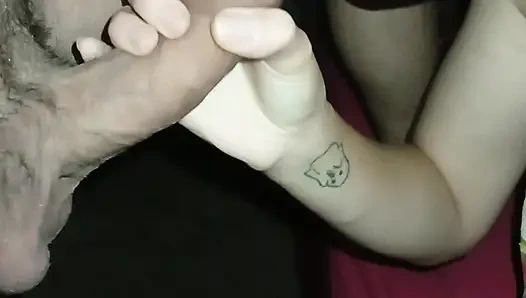 Ensinando ela a mamar